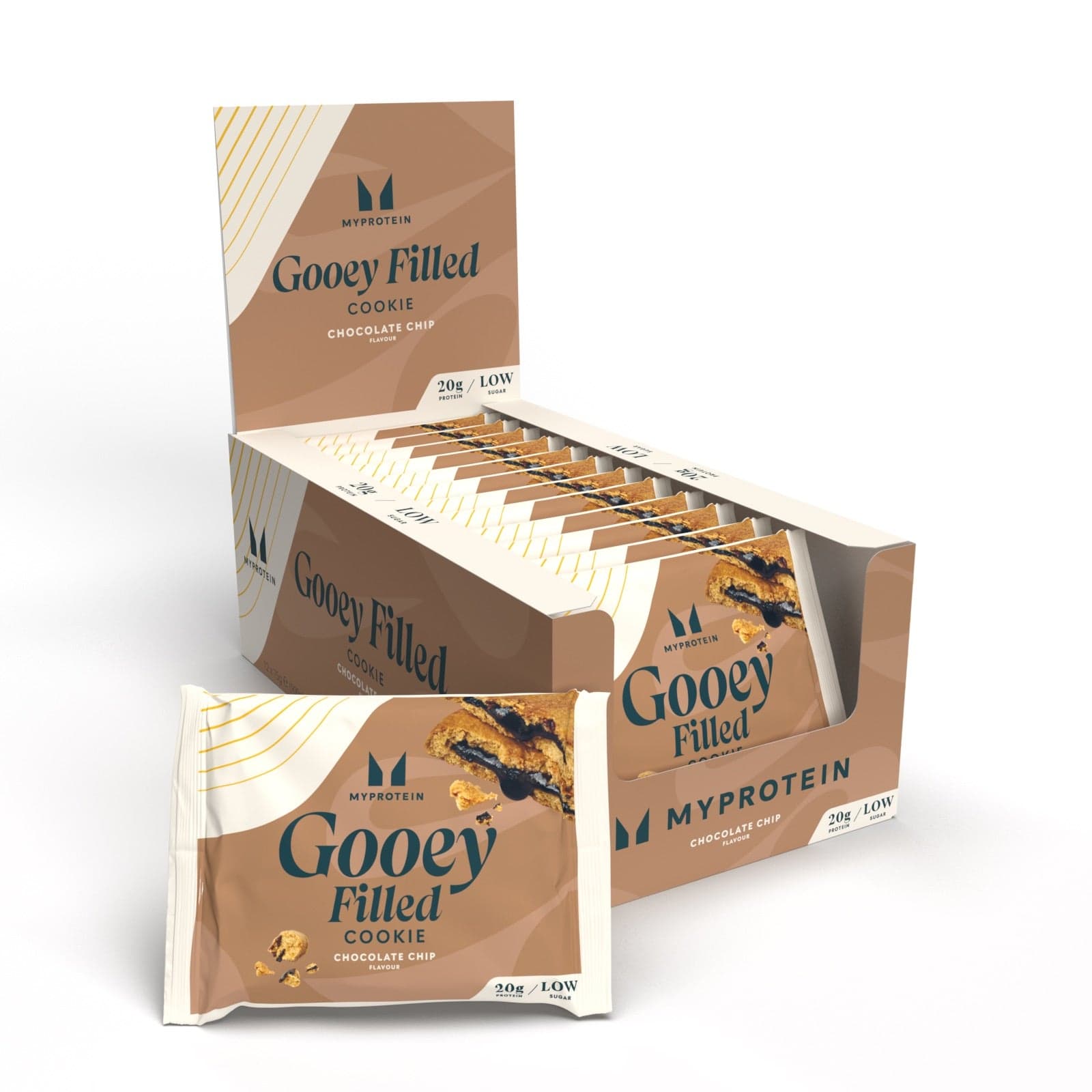 Cookie Proteico al Forno - 12 x 75g - Chocolate Chip  (Gooey Filled)