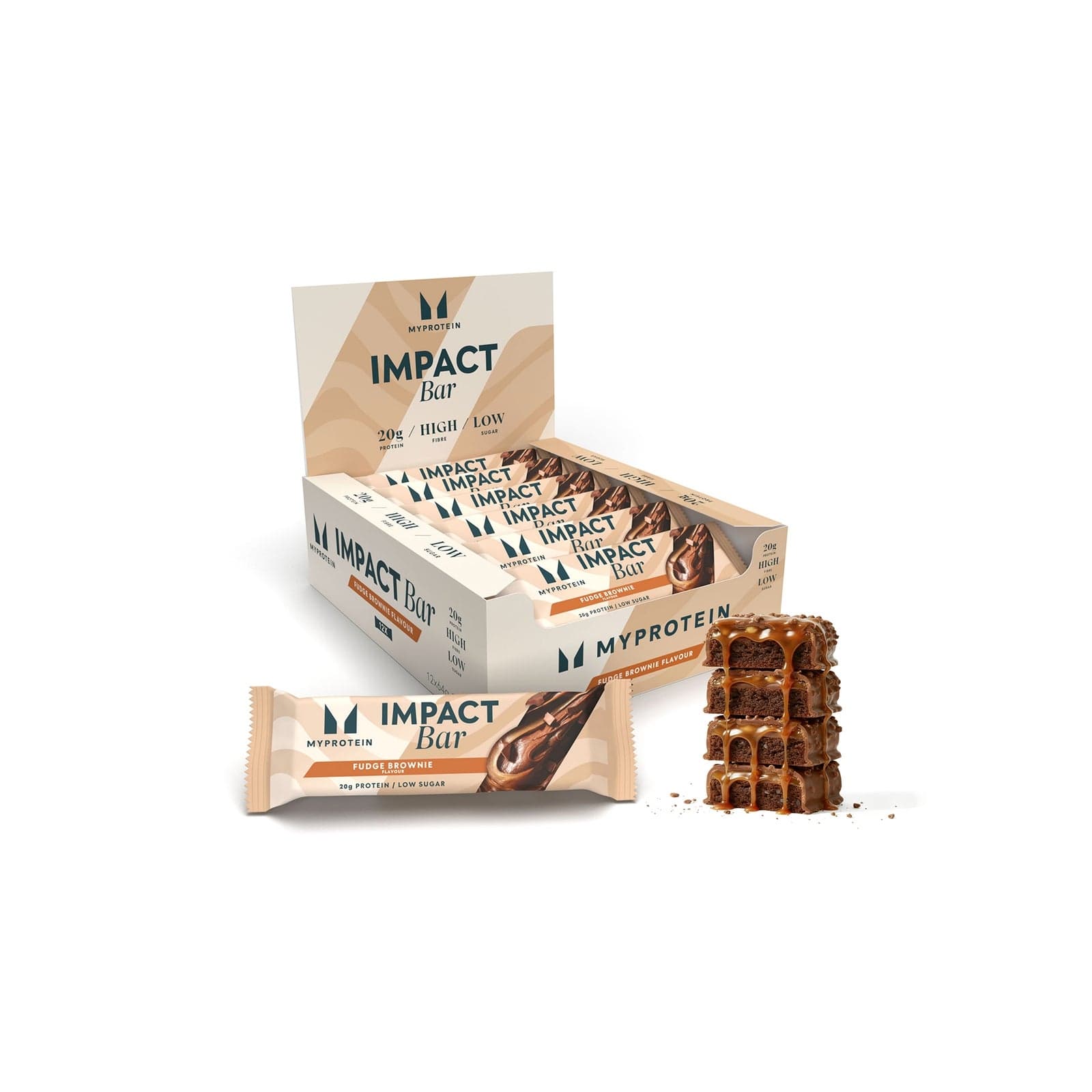 Impact protein bar - New Recipe - 12 x 64g - Fudge al cioccolato
