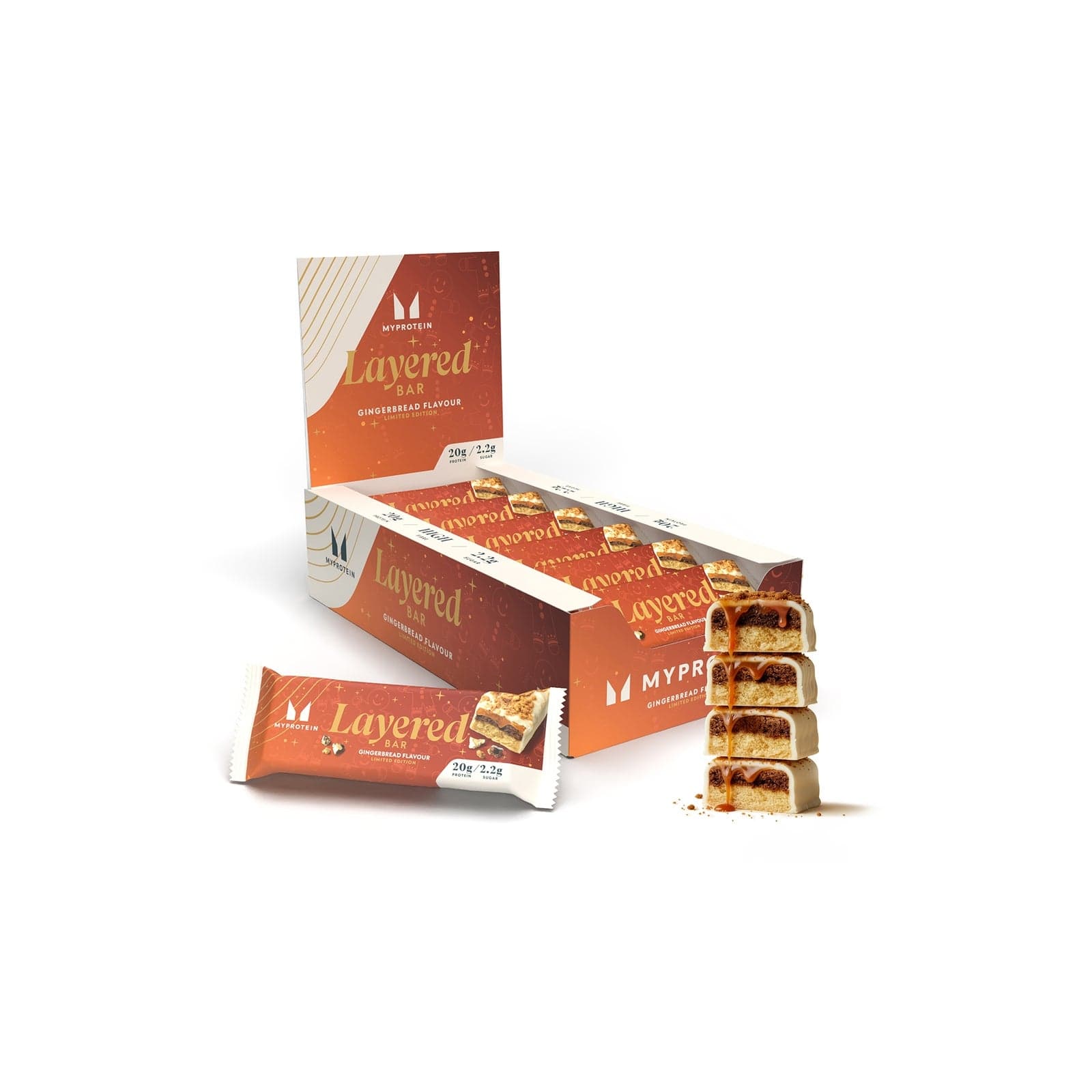 Barretta proteica a 6 strati - 12 x 60g - Pan di Zenzero - Edizione Limitata