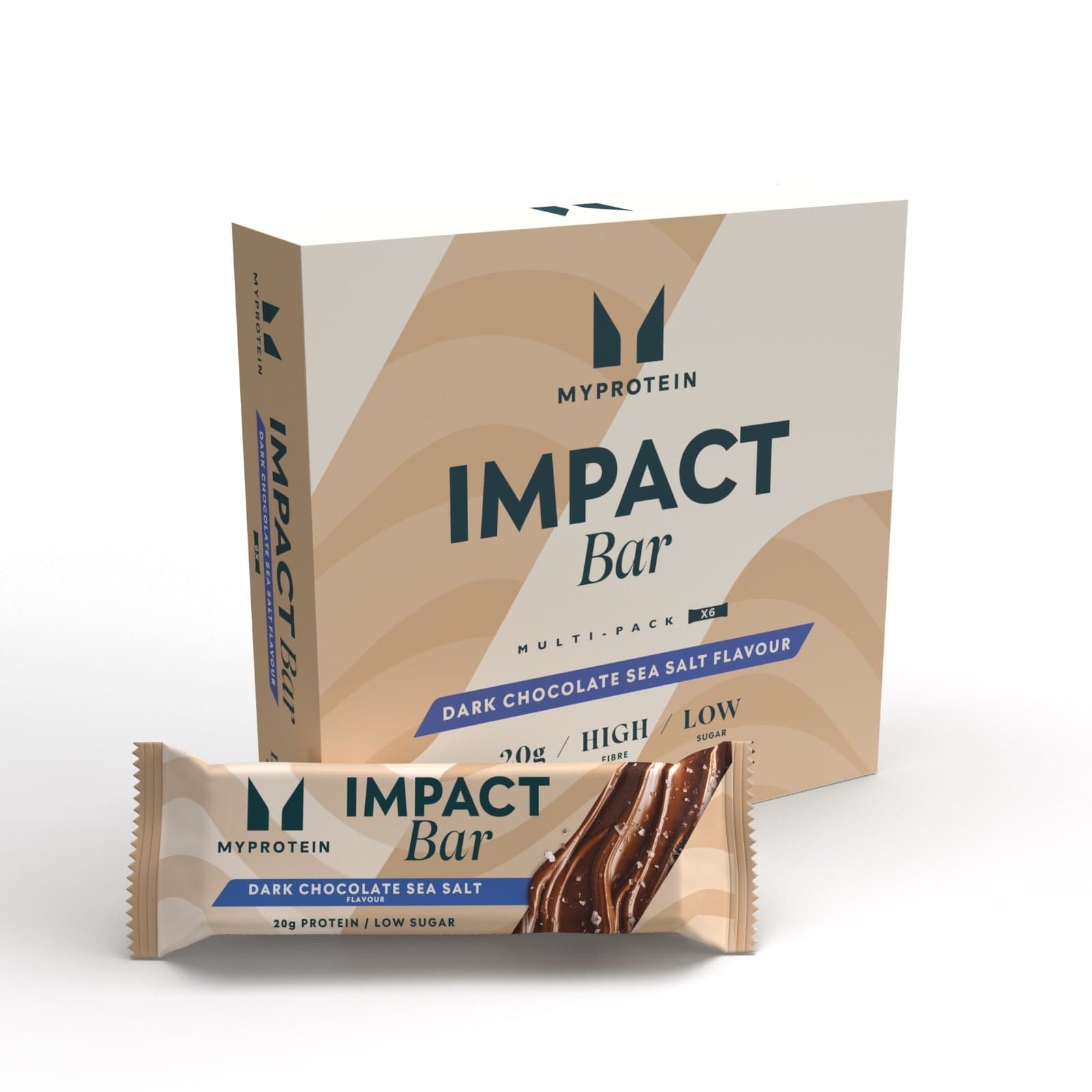 Impact protein bar - 6 x 64g - Cioccolato fondente e sale marino