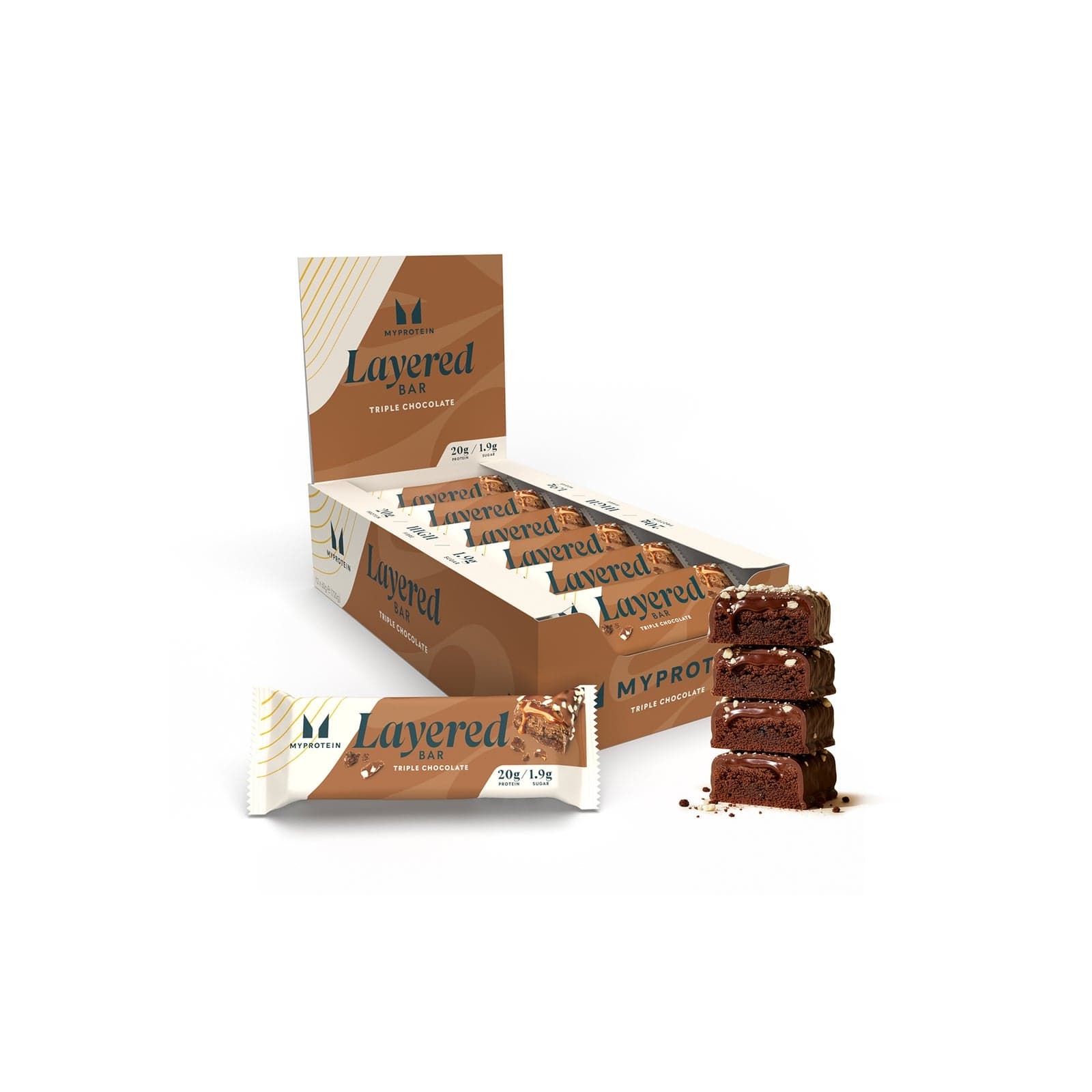 Barretta proteica a 6 strati - 12 x 60g - Triple Chocolate Fudge