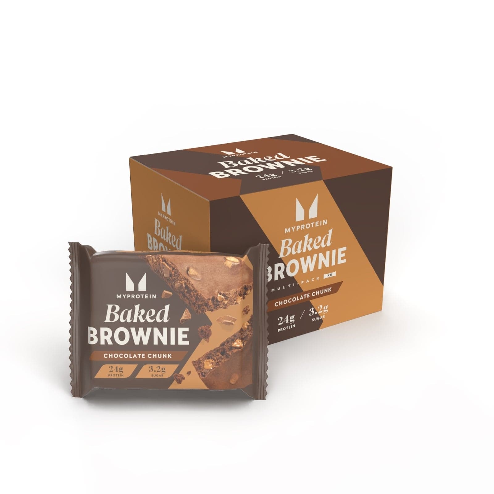 Brownie proteico - 6 x 75g - Cioccolato al Latte