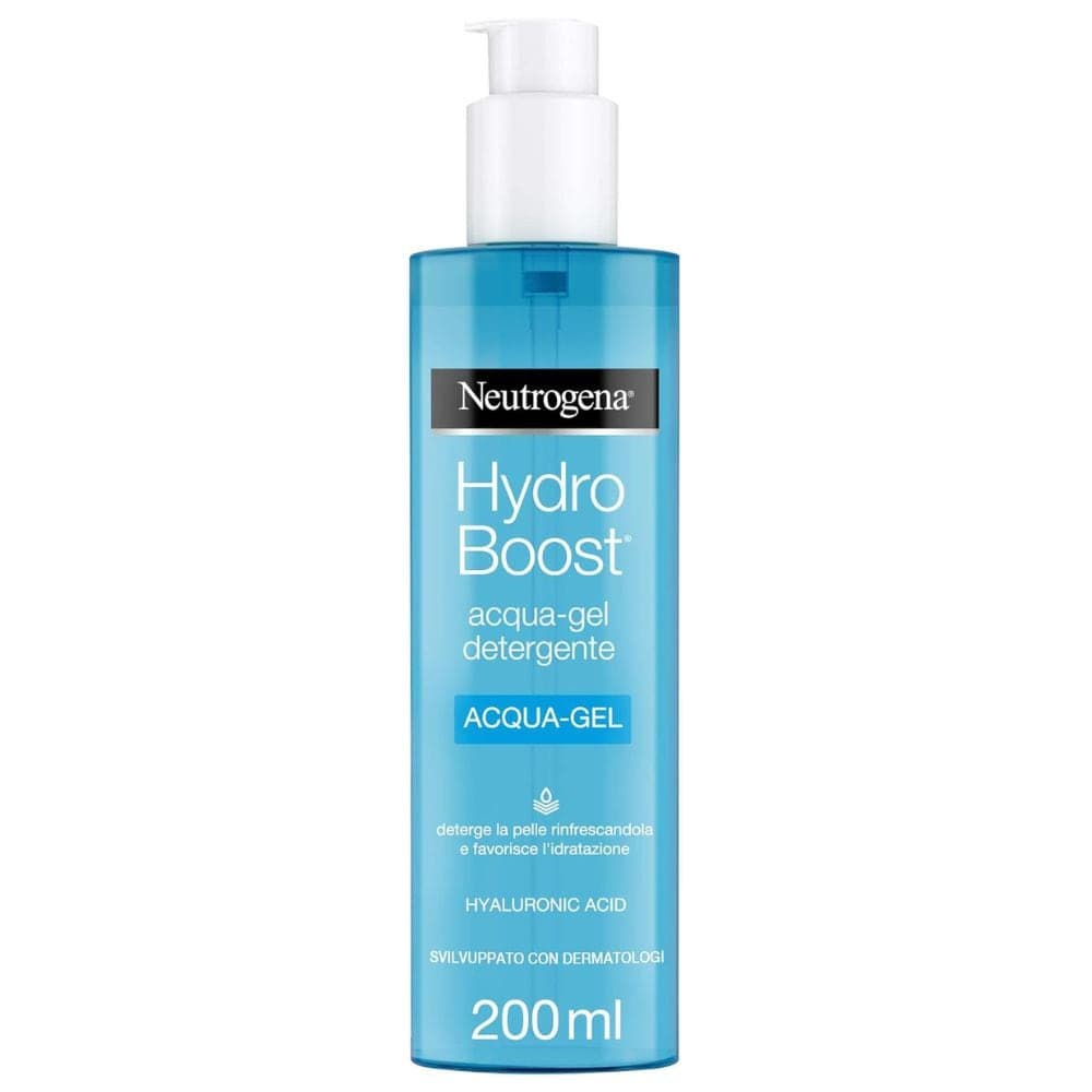 Neutrogena Hydro Boost Acqua Gel Detergente Viso con Acido Ialuronico Profumato, 200ml