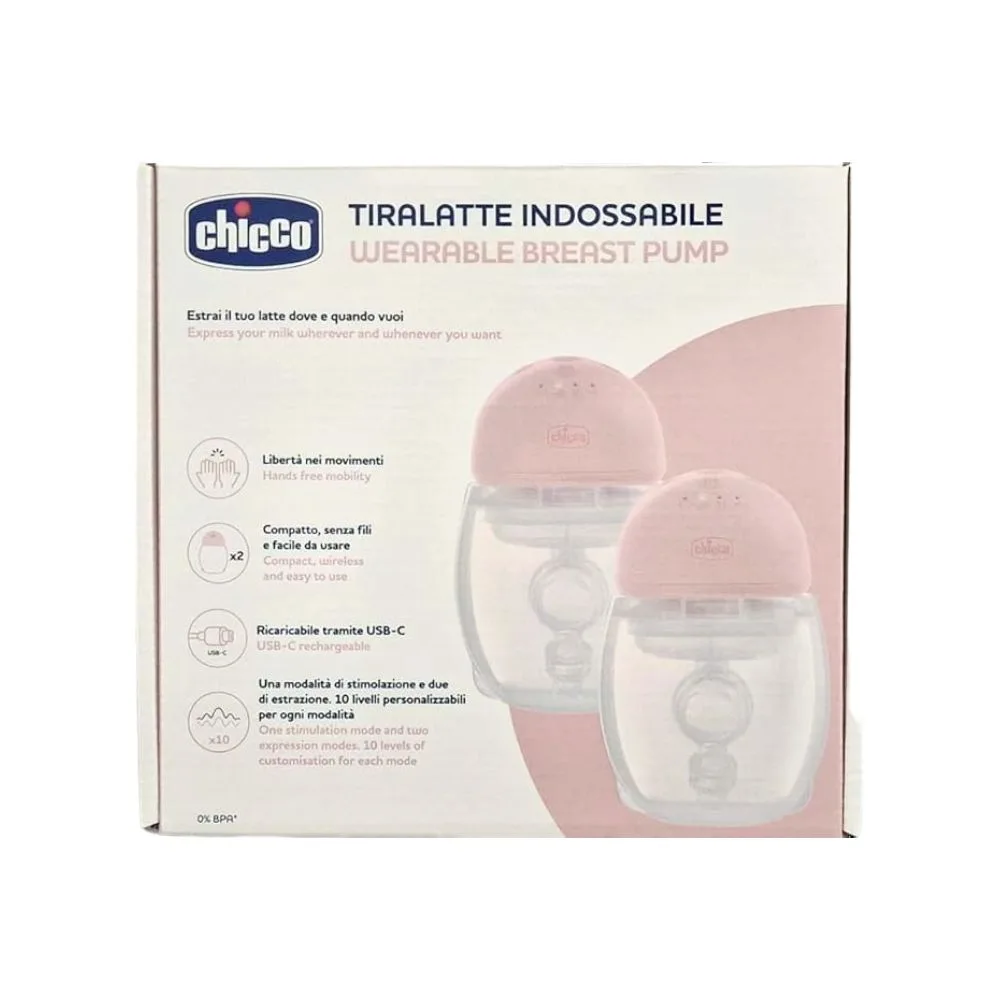 Chicco Tiralatte Indossabile Doppio Senza Fili Ricaricabile