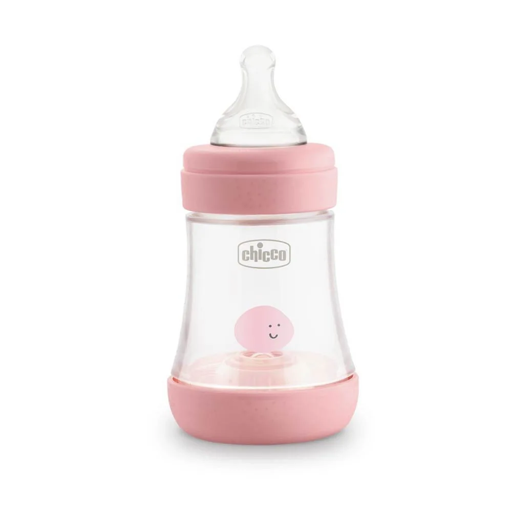 Chicco Perfect 5 - Biberon 0M+ Flusso Lento Capacità 150ml Colore Rosa, 1 Pezzo