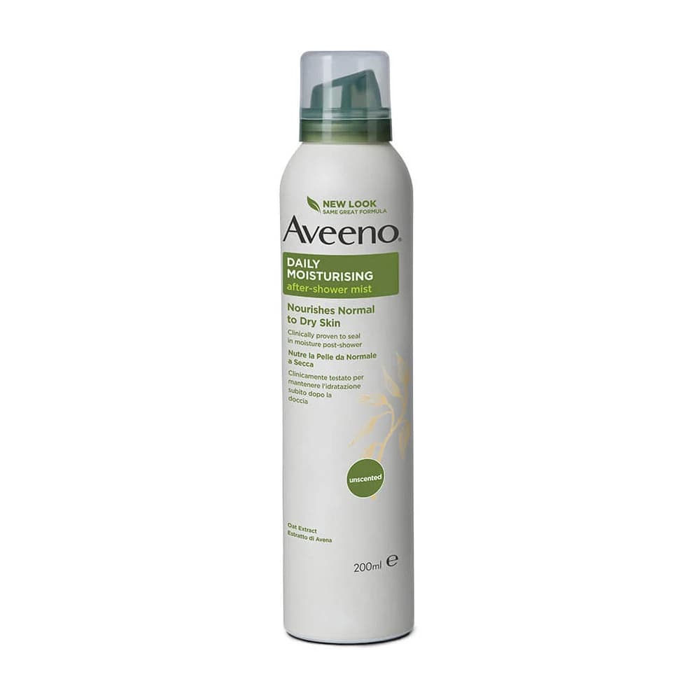 Aveeno Daily Moisturising Spray Dopo-Doccia Crema Corpo Idratante in Pratico Spray, 200ml