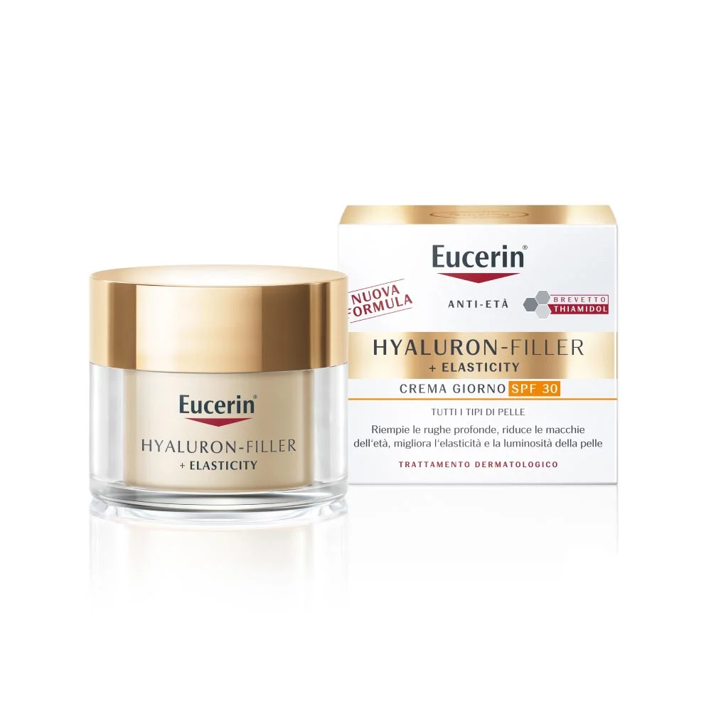 Eucerin Hyaluron Filler + Elasticity - Crema Viso Anti Età Giorno SPF30, 50ml