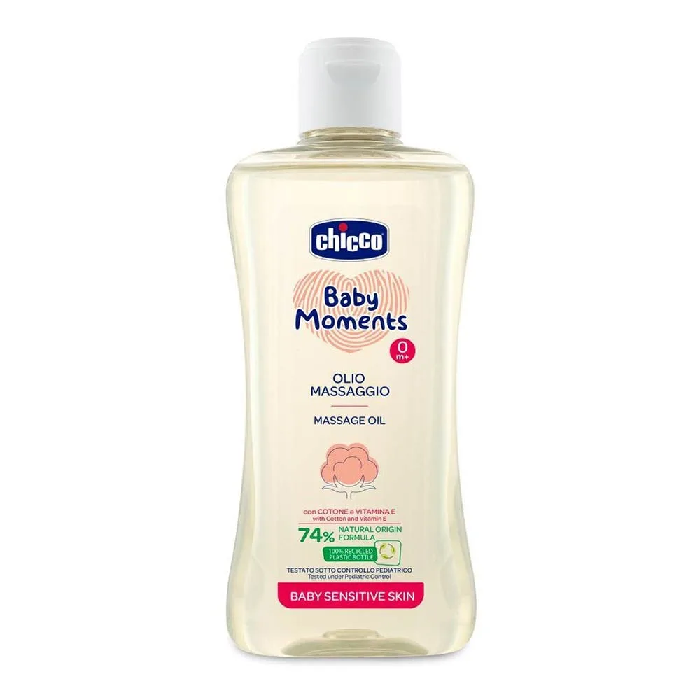 Chicco Baby Moments - Olio Massaggio Formula Delicata, 200ml
