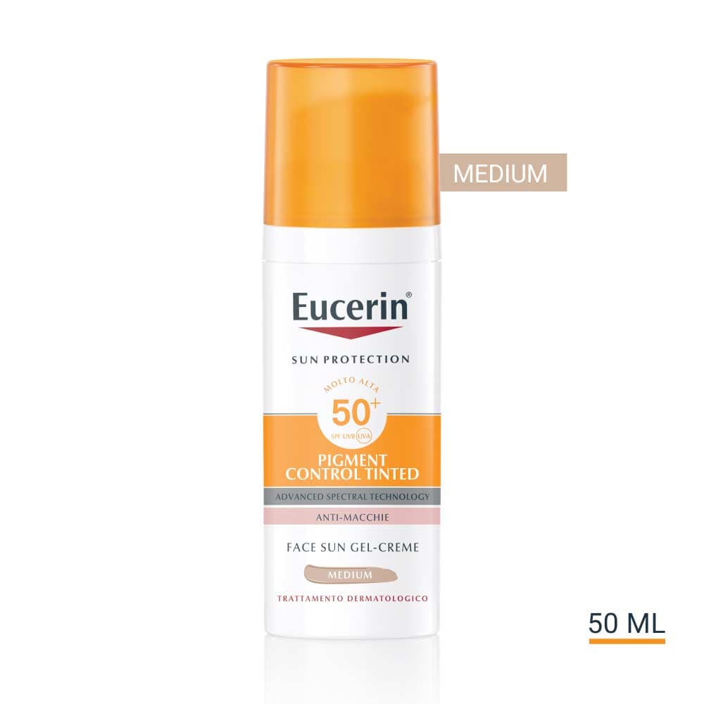 Eucerin Sun Protection - Pigment Control Tinted Medium Fluido Viso SPF50+, 50ml