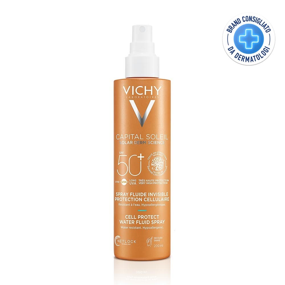 Vichy Capital Soleil - Cell Protect Fluido Ultra Leggero Spray SPF 50, 200ml