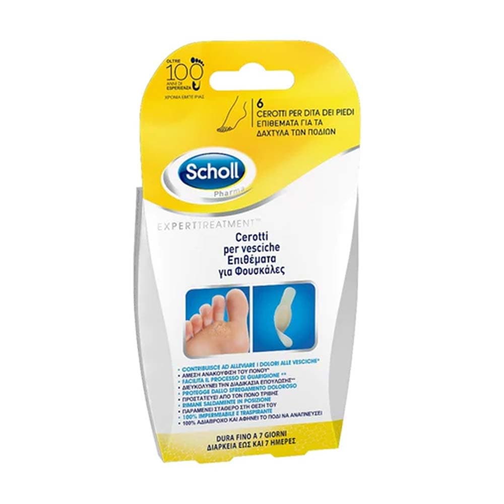 Scholl Cerotti Vesciche per Dita Piedi, 6 Pezzi