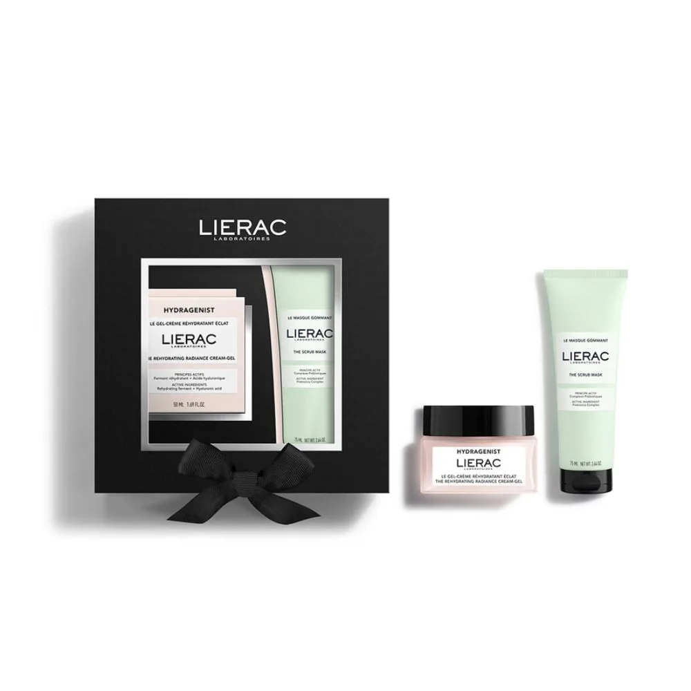Lierac Hydragenist - Cofanetto Gel-Crema Reidratante Illuminante 50ml + Maschera Esfoliante 75ml