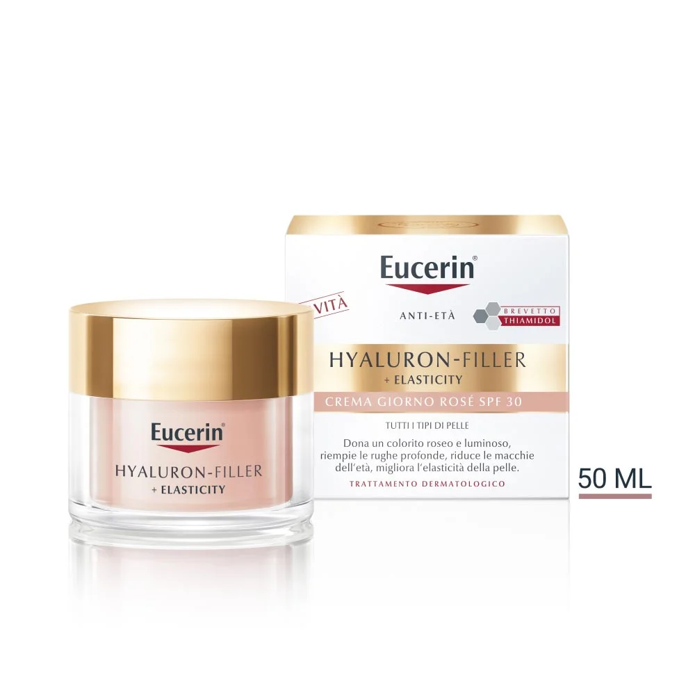 Eucerin Hyaluron Filler + Elasticity - Crema Rosè Anti Età Giorno SPF30, 50ml