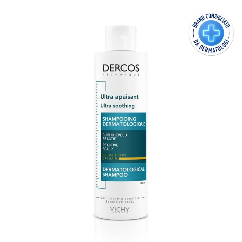 Vichy Dercos - Shampoo Ultra-Lenitivo Cuoio Reattivo Capelli Secchi, 200ml