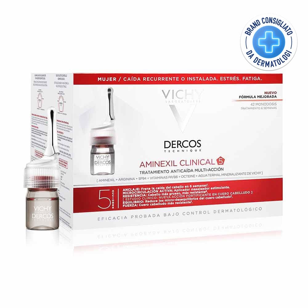 Vichy Dercos - Aminexil Trattamento Anticaduta Donna, 42 Fiale x 6ml