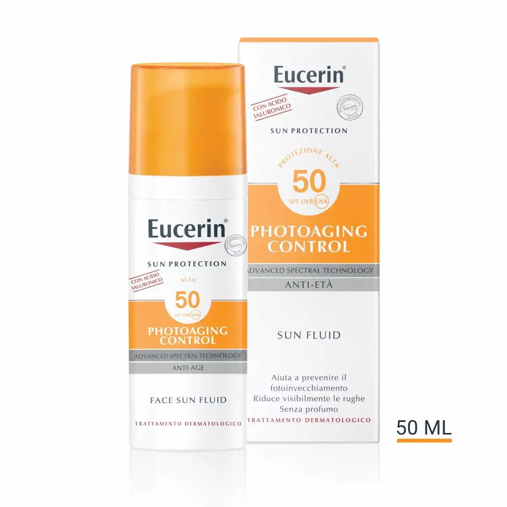 Eucerin Sun Protection - Fluido Solare SPF50 Anti-Età, 50ml