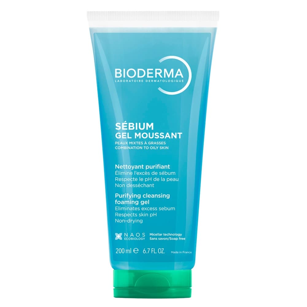 Bioderma Sebium - Gel Moussant Detergente Pelle Mista Grassa, 200ml