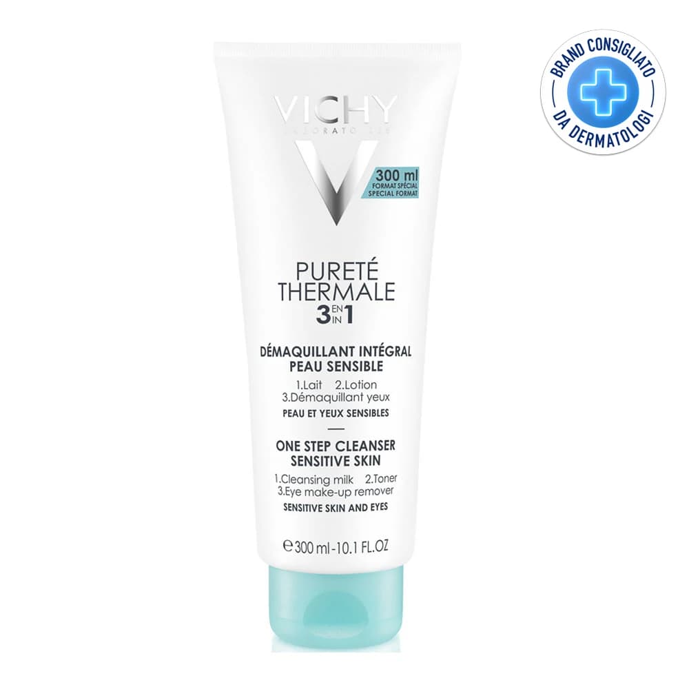 Vichy Purete Thermale - Latte Struccante 3in1 Pelle Sensibile, 300ml