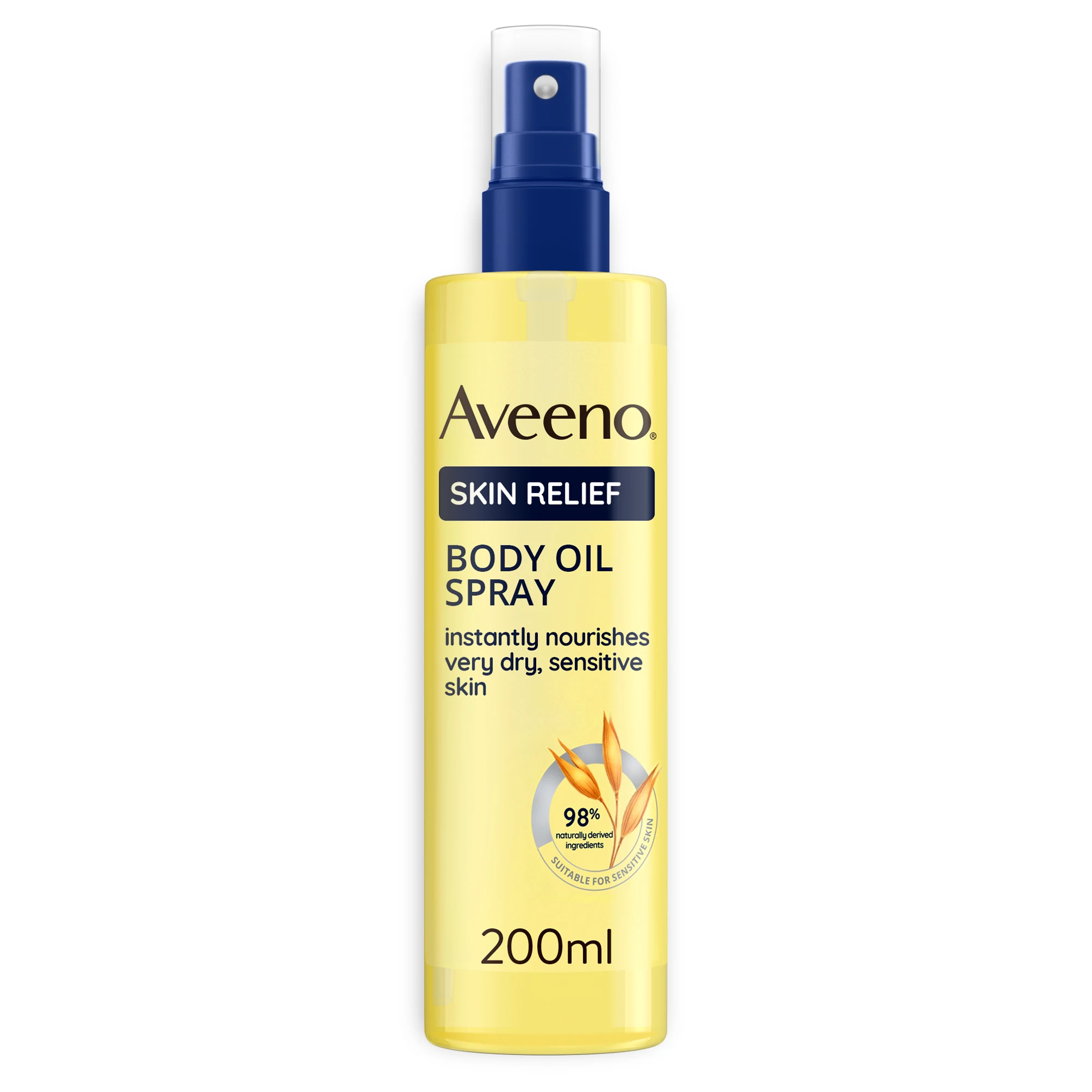 Aveeno Skin Relief Olio Corpo Pelle Secca Dermatologicamente Testato con Ingredienti Naturali, 200ml