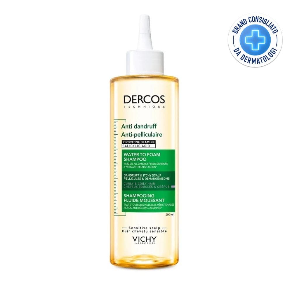 Vichy Dercos Technique Shampoo Anti-Forfora Cuoio Capelluto Normale Grasso, 200ml