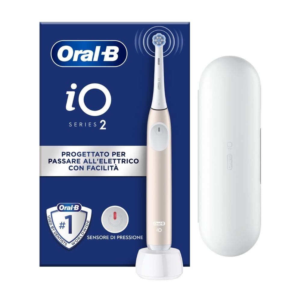 Oral-B iO - 2 Spazzolino Elettrico Ricaricabile Rosa con Custodia da Viaggio