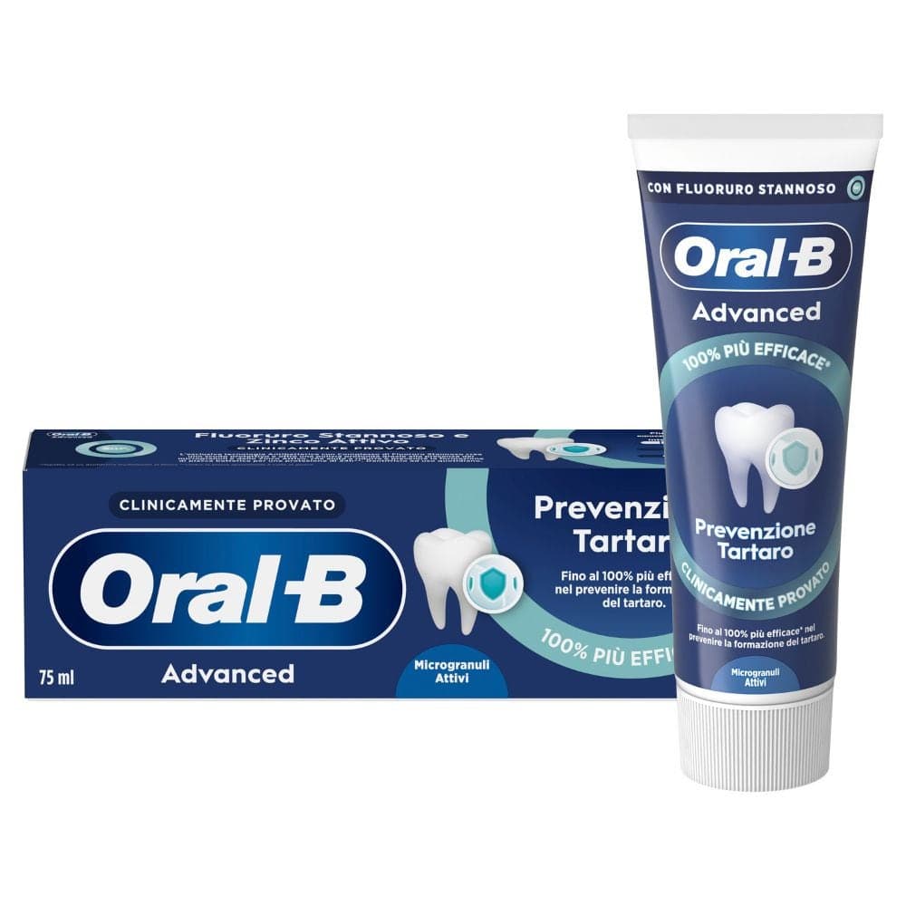Oral-B Advanced Protezione Tartaro Dentifricio con Microgranuli Attivi, 75ml