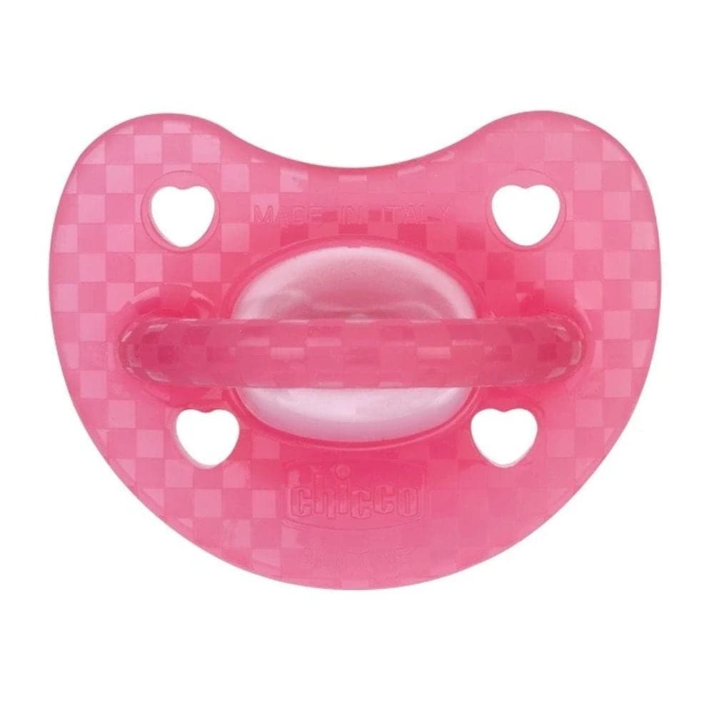 Chicco PhysioForma - Luxe Fluo Succhietto Gommotto 16-36M in Silicone Rosa , 1 succhietto