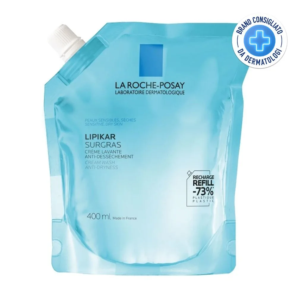 La Roche-Posay Lipikar - Refill Surgras Crema Nutritiva Detergente, 400ml
