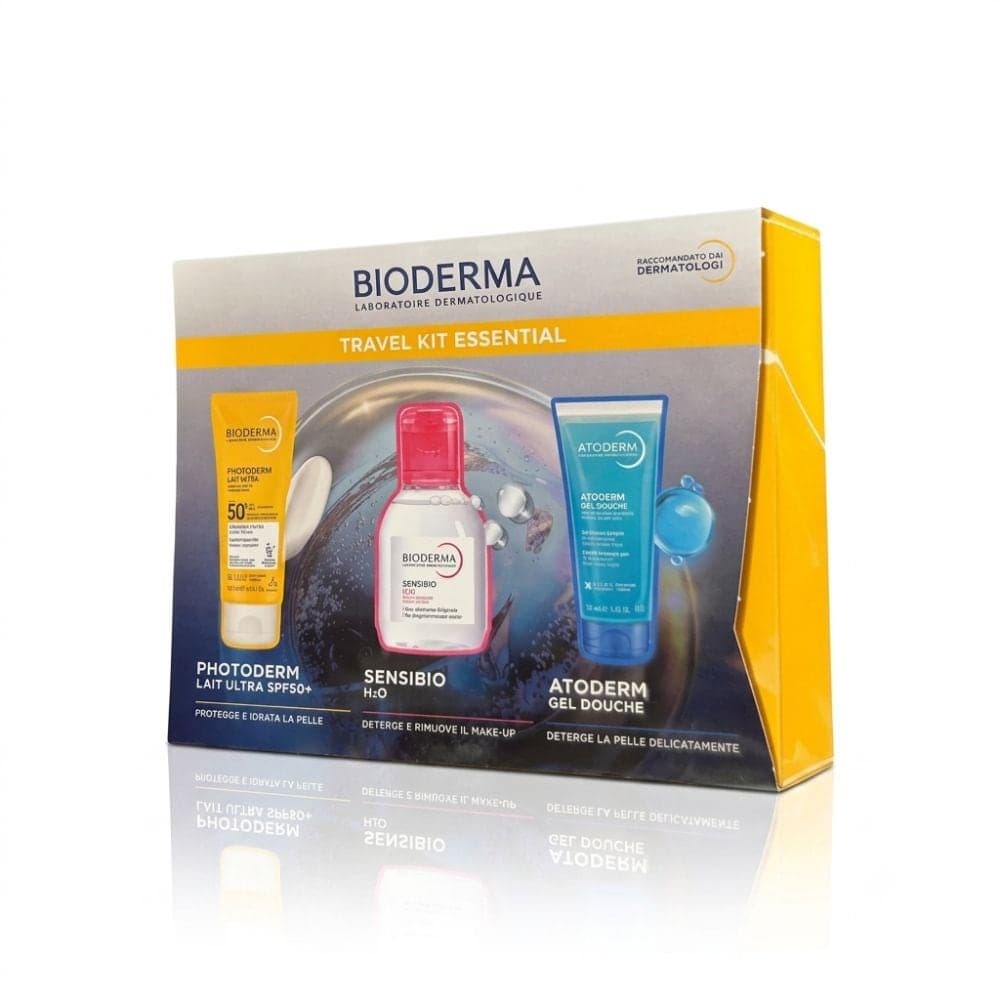 Bioderma Travel Kit Summer Essential - Kit da viaggio per la cura e la protezione solare, 3 x 100 ml
