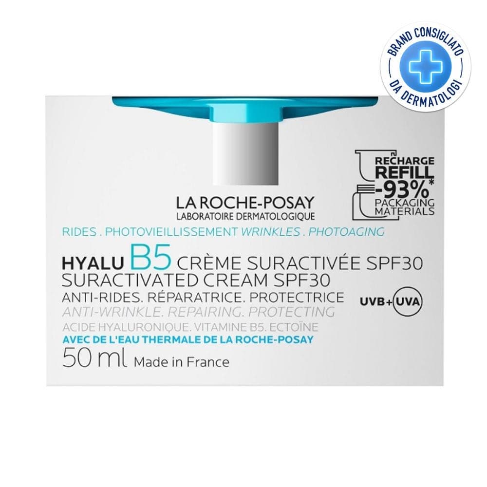 La Roche-Posay Hyalu B5 - Refill Crema Viso SPF30 Anti-rughe Riparatrice Protettiva, 50ml