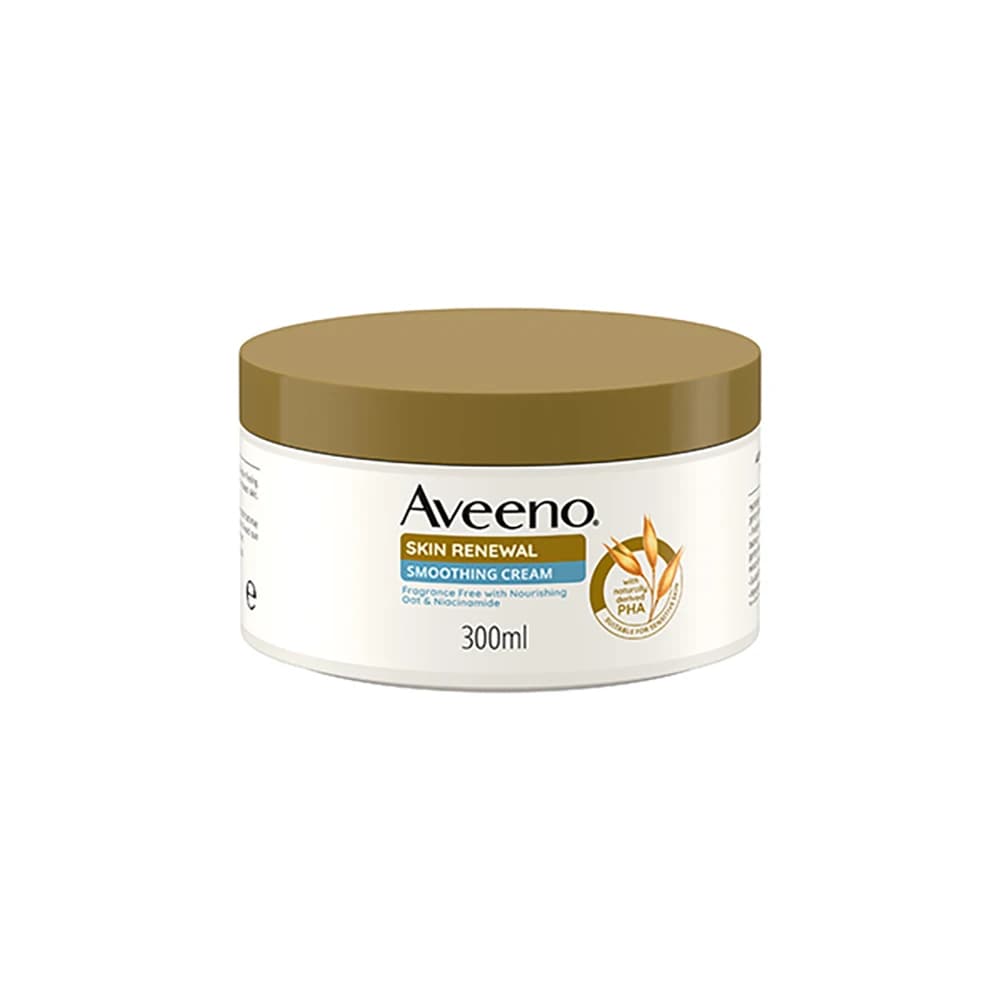 Aveeno Skin Renewal Smoothing Cream Crema Levigante Rinnovatrice per pelle secca, 300ml