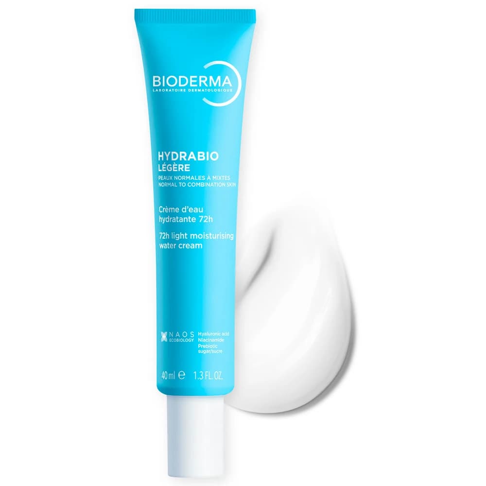 Bioderma Hydrabio Légère - Crema viso leggera per l'idratazione della pelle normale e mista, 40 ml