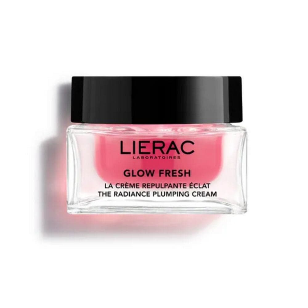 Lierac Glow Fresh - Crema viso rimpolpante e illuminante per la pelle normale e secca, 50 ml