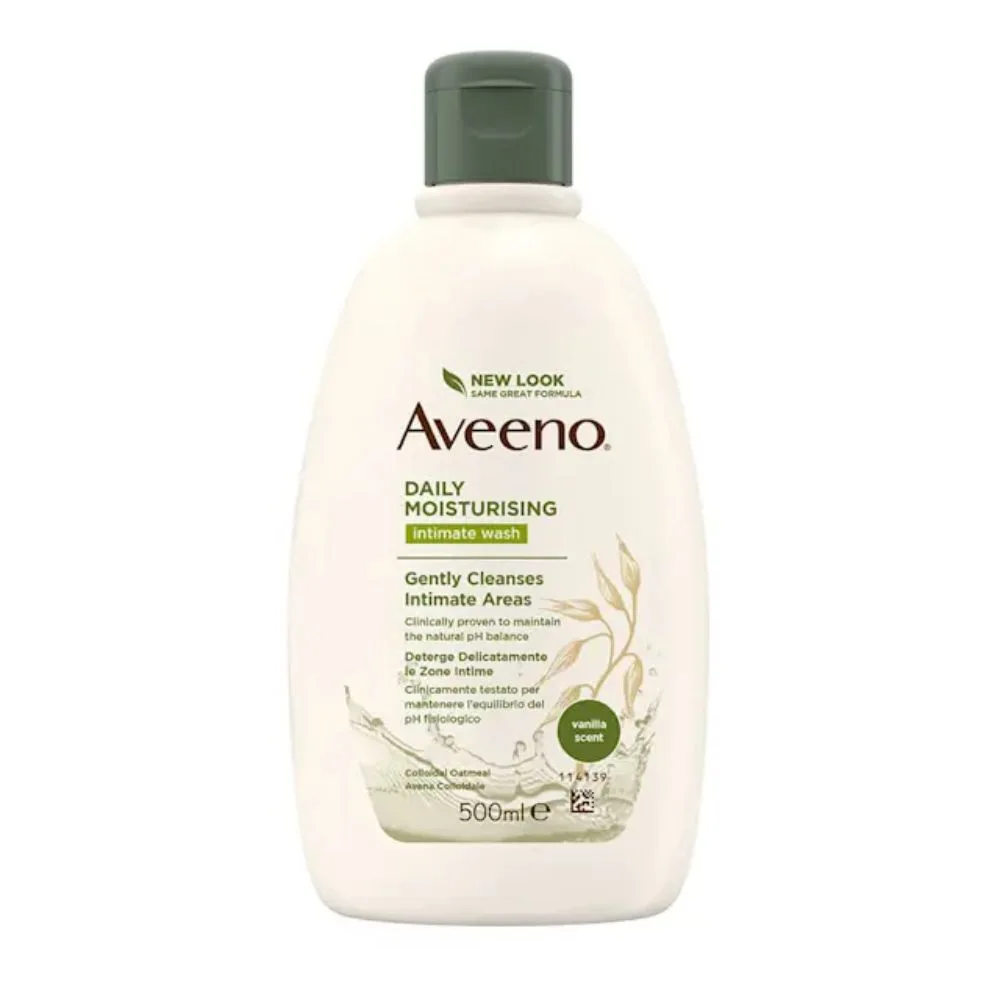 Aveeno Daily Moisturising Detergente Intimo per un'Igiene Intima Delicata e Senza Sapone, 500ml