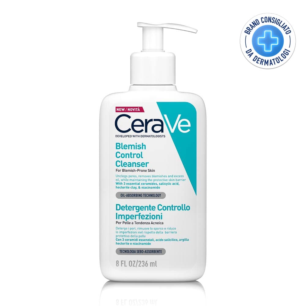 CeraVe Acne Gel Detergente Controllo Imperfezioni con Risciacquo, 236ml