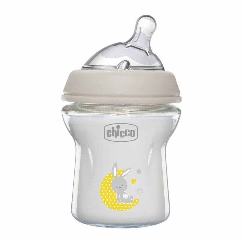 Chicco Natural Feeling - Biberon 0M+ Vetro Flusso Lento, 150ml