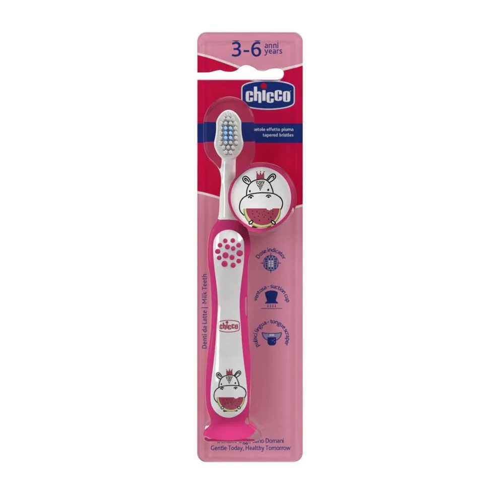 Chicco Spazzolino 3-6 anni colore Rosa, 1 pezzo