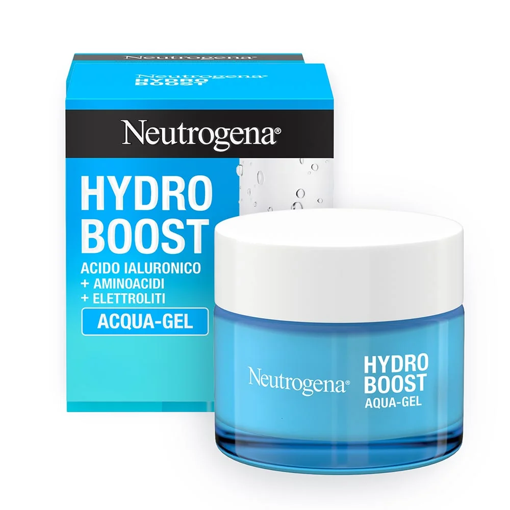 Neutrogena Hydro Boost Acqua Gel Crema Idratante Viso con Acido Ialuronico per Pelle Mista, 50ml