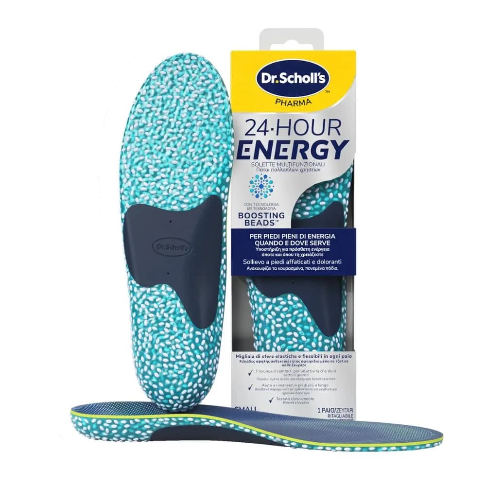 Scholl 24-Hour Energy - Solette in Memory Foam Taglia S, 1 paio