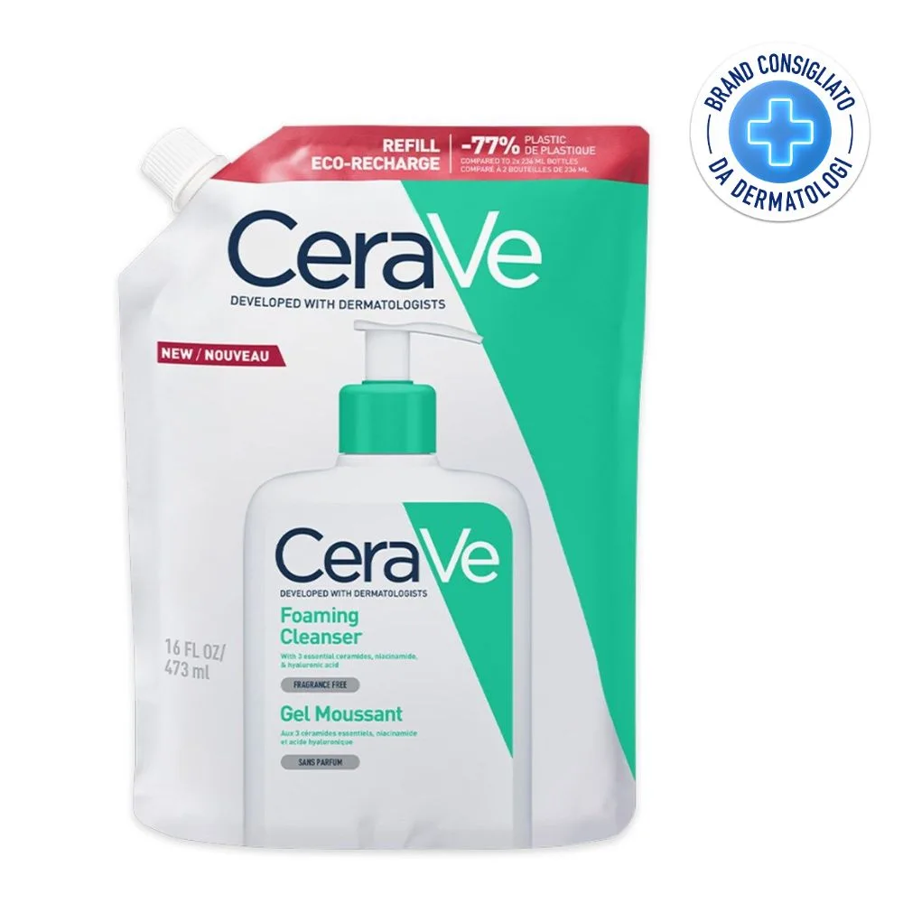 CeraVe Ricarica Schiuma Detergente Viso Pelle Grassa Seboregolatrice, 473ml