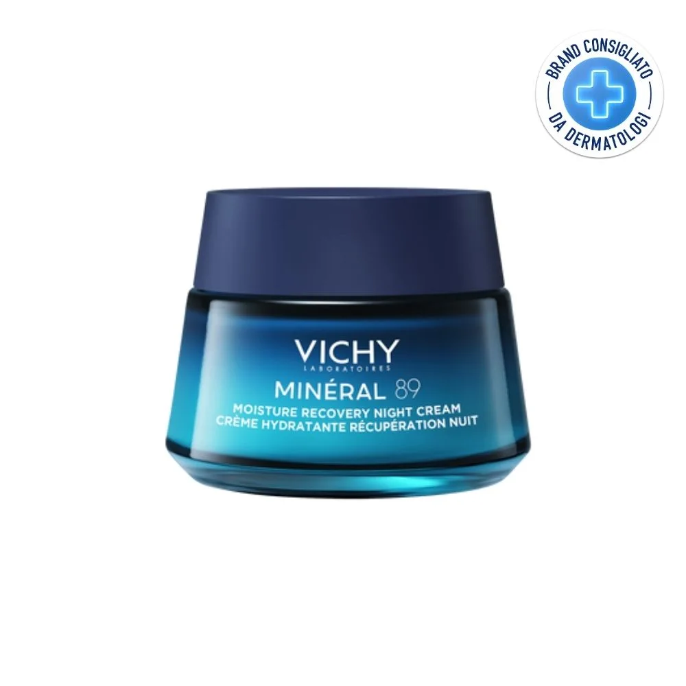 Vichy Minéral 89 - Crema Notte Idratante Effetto Rigenerante, 50ml