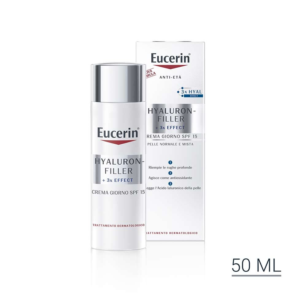 Eucerin Hyaluron Filler - +3x Effect Crema Giorno Pelle Normale E Mista, 50ml