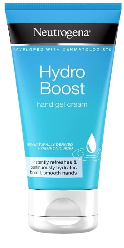 Neutrogena Hydro Boost Crema Mani Secche e Screpolate con Acido Ialuronico Idratante per 24 Ore Formula in Gel Rinfrescante Ultra-Leggera, 75ml