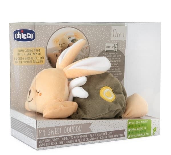 Chicco My Sweet Doudou Coniglietto - Peluche riscaldabile con un sacchetto di sale, 1 pezzo