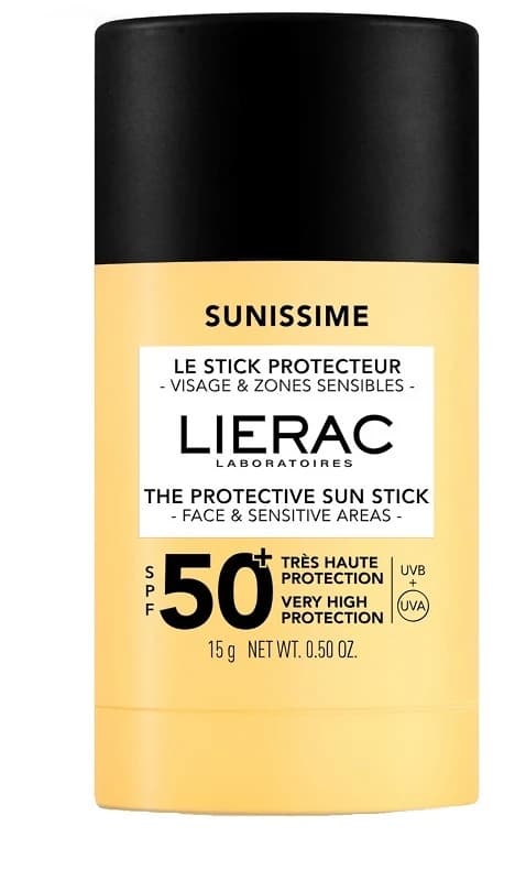 Lierac Sunissime Stick Protettivo SPF 50+ - Stick solare per la protezione anti-età, 15 g