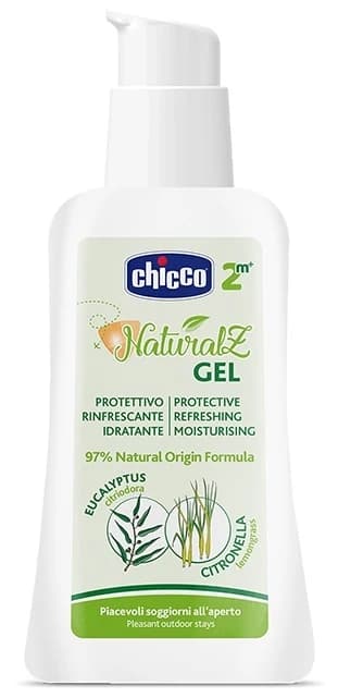 Chicco Natural Z - Gel antizanzare protettivo e rinfrescante per bambini dai 2 mesi, 60 ml