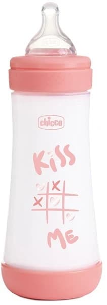 Chicco Perfect 5 - Biberon 4M+ Flusso Veloce Capacità 300ml Rosa