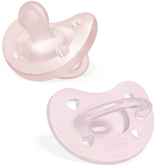 Chicco PhysioForma - Succhietto Gommotto 2-6M Soft in Silicone Rosa, 2 Pezzi