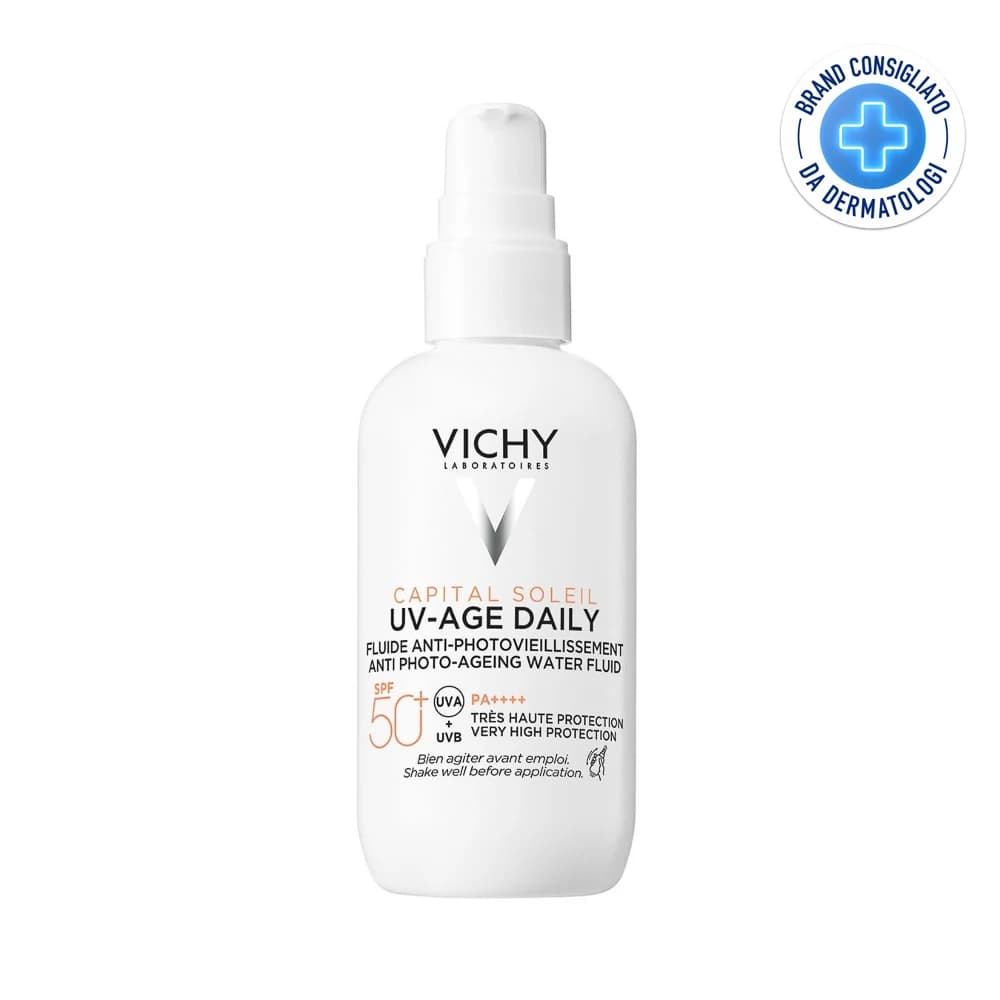 Vichy Capital Soleil - UV Age Fluido Anti-Fotoinvecchiamento SPF50 Solare Viso Anti-Invecchiamento, 80ml