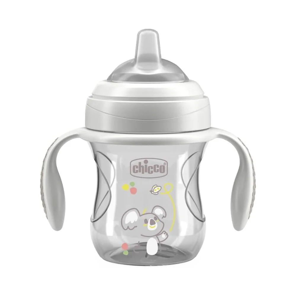 Chicco Tansition Cup Tazza 4M+ Colore Grigio Capacità 200ml, 1 Pezzo